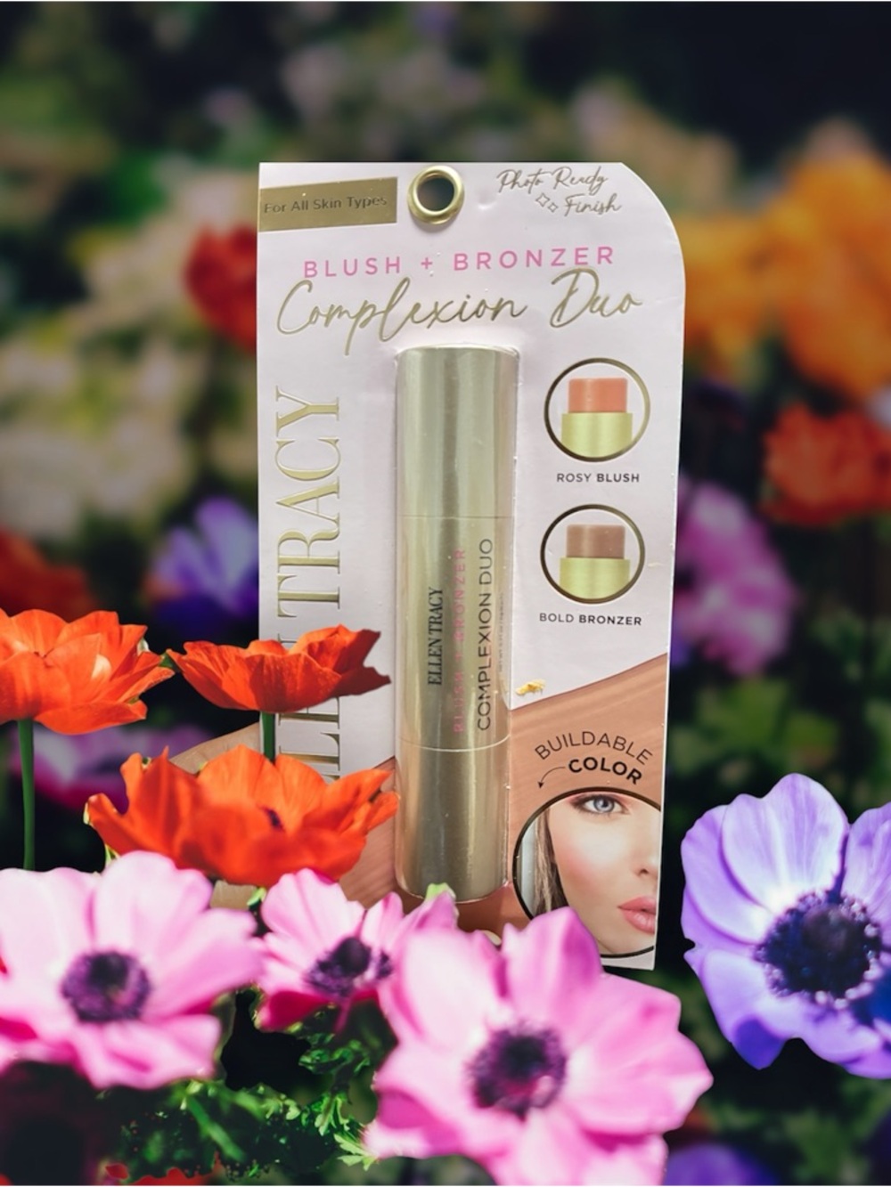 Ellen Tracy Complexion Duo Blush & Bronzer - Rosy Blush & Brown Bronzer